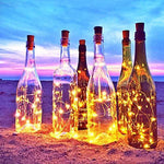 Wine Bottle Lights with Cork,CUUCOR 7.2ft 20 LED Battery Operated Fairy String Lights for DIY,Christmas,Party(Warm White,6 Pack)