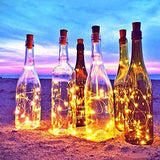 Wine Bottle Lights with Cork,CUUCOR 7.2ft 20 LED Battery Operated Fairy String Lights for DIY,Christmas,Party(Warm White,6 Pack)