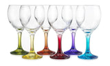 Carnival Color, Wine Glass 10 OZ Party Color Set of 6