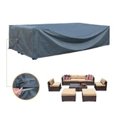 Patio Furniture Set Covers Waterproof Outdoor Sectional Conversation Loveseat Sofa Set Covers Waterproof Patio Table Covers Heavy Duty 128" L x 83" W x 28" H