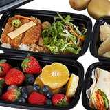 NutriBox [20 Value Pack] single one compartment 20 OZ Meal Prep Plastic Food Storage Containers - BPA Free Reusable Lunch Bento Box - Microwave, Dishwasher and Freezer Safe - For School Work or Trips