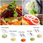 Mandoline Slicer Veggie Chopper, Coolife Multi-Function Pro Vegetable Chopper Onion Potato & Chopper 5 Interchangeable Blade Food Cutter Chopper Slicer Dicer Potato Peeler Spiralizer Vegetable Cutter