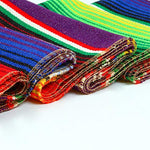 Resinta 2 Pack 14 by 84 Inch Mexican Serape Table Runner Mexican Colorful Cotton Fringe Table Runners Blanket for Mexican Party Outdoor Wedding Kitchen Decorations