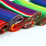 Resinta 2 Pack 14 by 84 Inch Mexican Serape Table Runner Mexican Colorful Cotton Fringe Table Runners Blanket for Mexican Party Outdoor Wedding Kitchen Decorations