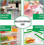 Sous Vide Bags 30 Reusable Vacuum Food Storage Bags Sous Vide Bag Kit 3 Sizes BPA Free (Premium)