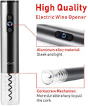 FOHO Electric Wine Opener, 6 in 1 Cordless Automatic Corkscrew Set, Gift Box contains Air Pressure Wine Opener, Foil Cutter