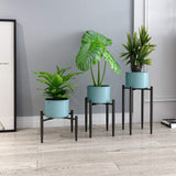 ZGXY 3 Pack Plant Stand Metal Potted Plant Holder for House, Garden,Patio, Black