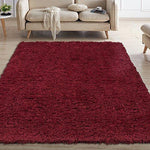 Ottomanson Flokati Collection Faux Sheepskin Shag Runner Rug, 2'7"X5', Red