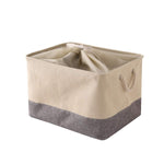 TheWarmHome Foldable Jumbo Fabric Storage Bins Grey Basket for Gifts Empty (18.9×15×11.8 inch)