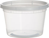 Paksh Novelty Plastic Containers for Lunch / Large Food Container with Lid, Leak Proof, Microwavable, Freezer & Dishwasher Safe, 32 Ounce, 24 Pack