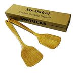 Mr.Dakai Spatula 304 Stainless Steel with Hollow Long Heat Resistant Handle Wok Utensils, Silver