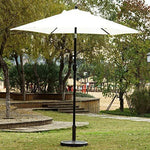 Sunnyglade 7.5' Patio Umbrella Outdoor Table Market Umbrella with Push Button Tilt/Crank, 6 Ribs (Tan)