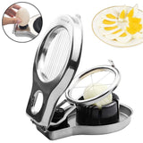 Egg Slicer, Egg Cutter Heavy Duty Slicer for Strawberry Fruit Garnish Slicer, Stainless Steel Wire with 3 Slicing Styles