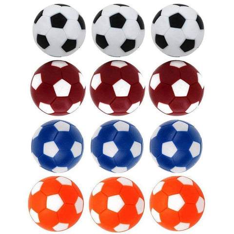 Qtimal Table Soccer Foosballs Replacement Balls, Mini Colorful 36mm Official Tabletop Game Ball - Set of 12