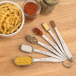 13-piece Measuring Cups and Spoons Set, 18/8 Stainless Steel Heavy Duty Good Grips with Ring Connector