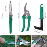 Sanwo Garden Tools Set, 10 Pieces Gardening Tool with Durable Carrying Case, Ergonomic Handle Trowel Rake Weeder Pruner Shears Sprayer, Garden Hand Tools Gift for Women