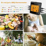 Digital Meat thermometer for Grilling, ICOCO Best Instant Read Oven Meat Thermometer with 6 Probes Ultra Fast Easy Electronic BBQ and Kitchen Food Thermometer for Cooking, Grill,Candy