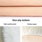 White fauxfur Area Rug, PAGISOFE Fur Area Rug,Fux Fur Rugs for Bedroom,Premium Faux Sheepskin Fur Rug,Soft Fur Area Rug for Bedroom, Rectangle Fur Chair Couch Cover,White Rectangle,2'x3'