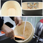 Round Banneton Brotform Bread Dough Proofing Rising Rattan Basket by XUANNIAO