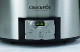 Crockpot 6-Quart Countdown Programmable Oval Slow Cooker with Dipper, Stainless Steel, SCCPVC605-S