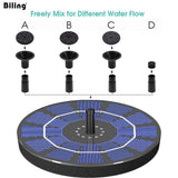 Biling Solar Bird Bath Fountain Pump, 2.5W Solar Fountain Pump with 800 mAh Battery Backup, Free Standing Solar Powered Water Fountain Pump for Bird Bath Garden Pond Pool Outdoor