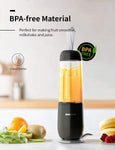 SHARDOR Portable Smoothie Blender Personal Blender for Shakes Juice with 2 Bottles 1 Ice Cube Tray, Black