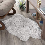 Ottomanson Flokati Collection Faux Sheepskin Lambskin Design Shag Rug, 2'X3', Dark Grey