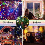 150LED 55ft 16m 8modes Solar String lights - Dolucky Solar Fairy Lights Blue Waterproof Copper Wire Lights Outdoor Lighting for Garden, Wedding, Homes, Party, Halloween, Chrsitmas Decoration