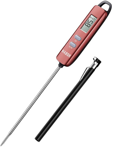 Habor 022 Meat Thermometer, FDA Approval 4.7 Inches Long Probe Thermometer Digital Cooking Thermometer with Instant Read Sensor for Kitchen BBQ Grill Smoker Meat Oil Milk Yogurt Temperature