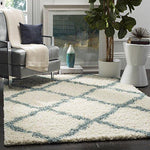 Safavieh Dallas Shag Collection SGD257A Dark Grey and Ivory Area Rug (8'6" x 12')