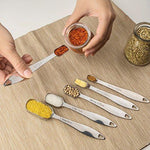 13-piece Measuring Cups and Spoons Set, 18/8 Stainless Steel Heavy Duty Good Grips with Ring Connector