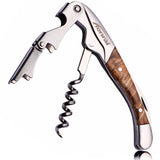 Tenrai Waiter's Corkscrew White Kageki Handle All-in-one Wine Opener, Bottle Opener and Foil Cutter