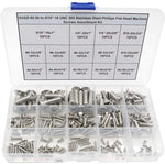 HVAZI #2-56 UNC Stainless Steel Phillips Flat Head Machine Screws Nuts Assortment Kit
