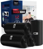 4 Gallon 220 Counts Strong Trash Bags Garbage Bags, Bathroom Trash Can Bin Liners, Small Plastic Bags for home office kitchen, fit 12-15 Liter, 3,3.5,4.5 Gal, Clear kitchen, Clear