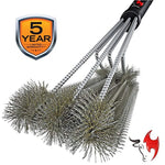 Kona 360° Clean Grill Brush, 18" Best BBQ Grill Brush - Stainless Steel 3-in-1 Grill Cleaner Provides Effortless Cleaning, Great Grill Accessories Gift