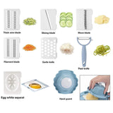 Yoocaa Vegetable Mandoline Slicer, Kitchen 10 in 1 Multipurpose Stainless Steel Fruit and Vegetable Chopper Cutter Slicer Grater, Meals Veggie & Food Dicer