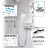 ToiletTree Products Fogless Shower Bathroom Mirror with Squeegee, White