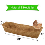 24 inch Coco Liner for planters Replacement Liner Rectangle Basket -2pcs