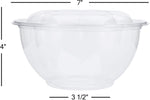 DOBI [50 Pack - 32 oz.] Salad to-Go Containers - Clear Plastic Disposable Salad Bowls with Airtight Lids, Standard Size