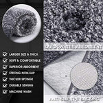 Office Marshal Bath Mat Bathroom Rugs 32" x 47",Large Soft Shaggy White Microfiber Shower Rug, Machine Washable Throw Rugs Non Slip Absorbent Luxury Plush Floor Mats Runner Carpet for Bath Tub Shower Bathroom