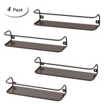 NEX Wall Mount Spice Racks for Kitchen Storage - Set of 4