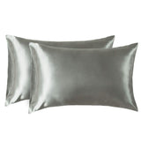 Bedsure Standard Pillowcase Set of 2 Pillowcase Covers Flannel Pillowcases Grey Pillowcase Sham