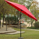 Sunnyglade 11Ft Patio Umbrella Garden Canopy Outdoor Table Market Umbrella with Tilt and Crank (Black and White)