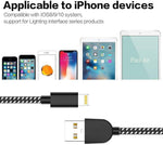 TNSO MFi Certified iPhone Charger Lightning Cable 5Pack(3FT 3FT 6FT 6FT 10FT) Extra Long Nylon Braided USB Fast Charging&Syncing Cord Compatible iPhone Xs MAX XR X 8 Plus 7 Plus 6s Plus Sliver Gray