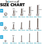 304 Stainless Steel Screw and Nut 535pcs, M2 M3 M4 Hex Socket Head Cap Screws Assortment Set Kit