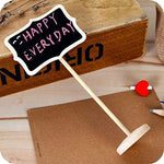 WearHome Mini Chalkboard Set 10 Pieces with Stand Colorful Chalk and Cleaning Cloth for Message Board Signs Wedding Party Table Numbers Place Card Decorative Sign