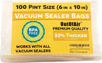 100 Vacuum Sealer Bags: Gallon Size (11" x 16") for Foodsaver 33% Thicker, BPA Free, FDA Approved