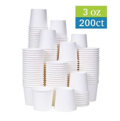 [TashiBox] 3 oz white paper bath cups, 200 count (200)