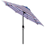 Sunnyglade 9' Solar 24 LED Lighted Patio Umbrella with 8 Ribs/ Tilt Adjustment and Crank Lift System (Red)