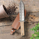 LuLuhome Garden Knife, Stainless Steel Digging Knife Weeding Trowel with Thick Leather Sheath